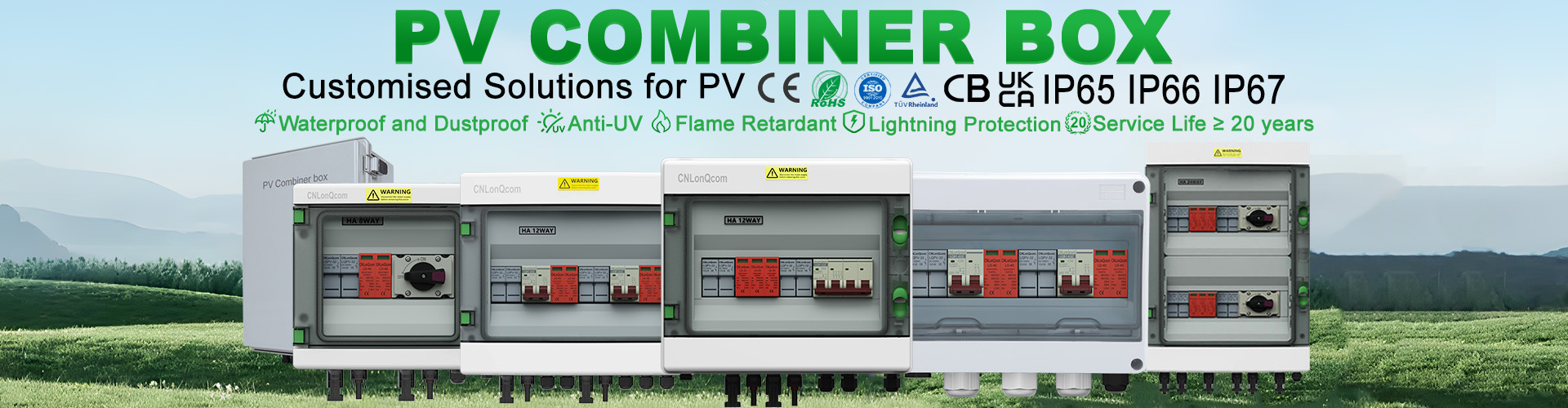 Kotak Penggabung PV 1 dalam 1 keluar DC500V